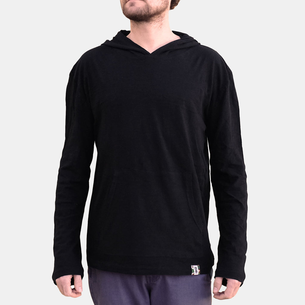 Long Sleeve Hoodie - Black